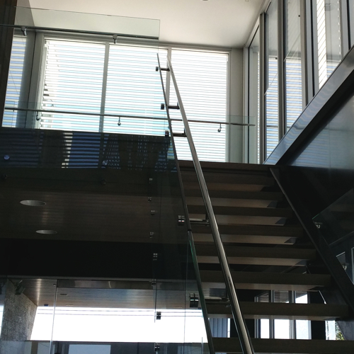 balustrade glass and stainless steel